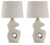 Chadrich - Paper Table Lamp (Set of 2) - Antique Beige