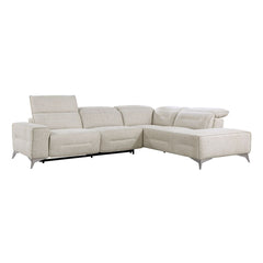 Adahlia - 2 Piece Power Reclining Sectional With Right Chaise - Sand