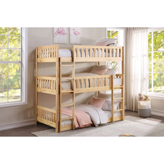 Bartly - Triple Bunk Bed - Natural