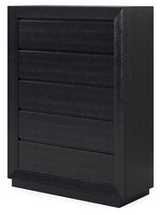 Londer - Five Drawer Chest - Black