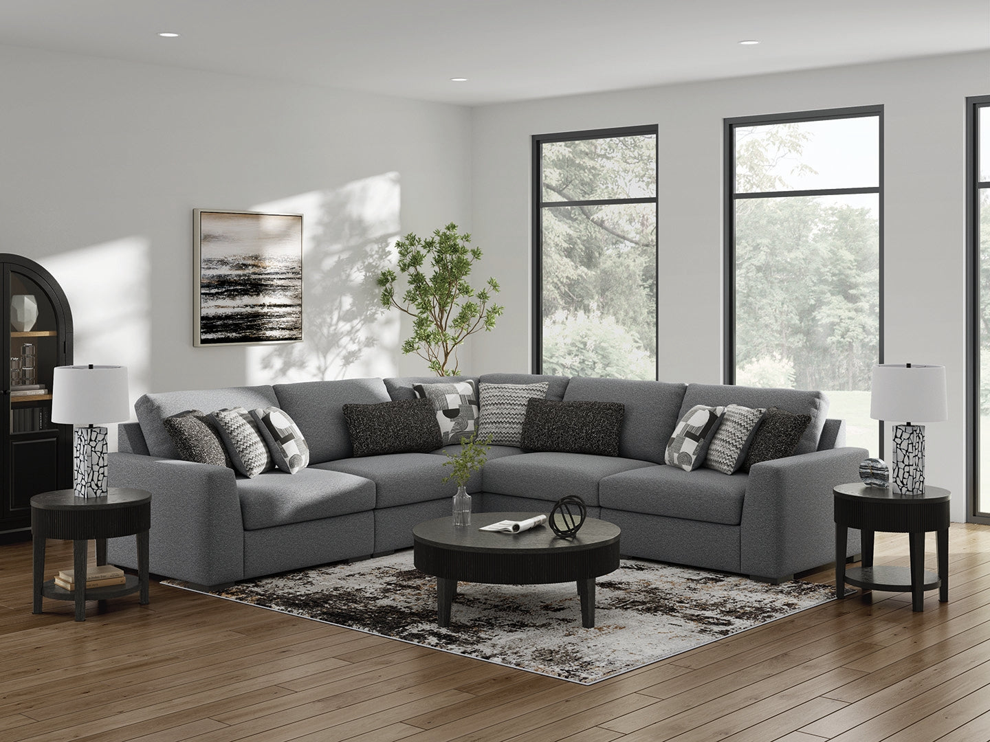 Furniture City Laplace - Ashley Furniture - Bealton 5-Piece Sectional - RAF 5-Piece Sectional - 61305S6