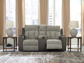 Furniture City Laplace - Ashley Furniture - WhipLash Power Reclining Loveseat with Console - PWR REC Loveseat/CON/ADJ HDRST - PC6320418