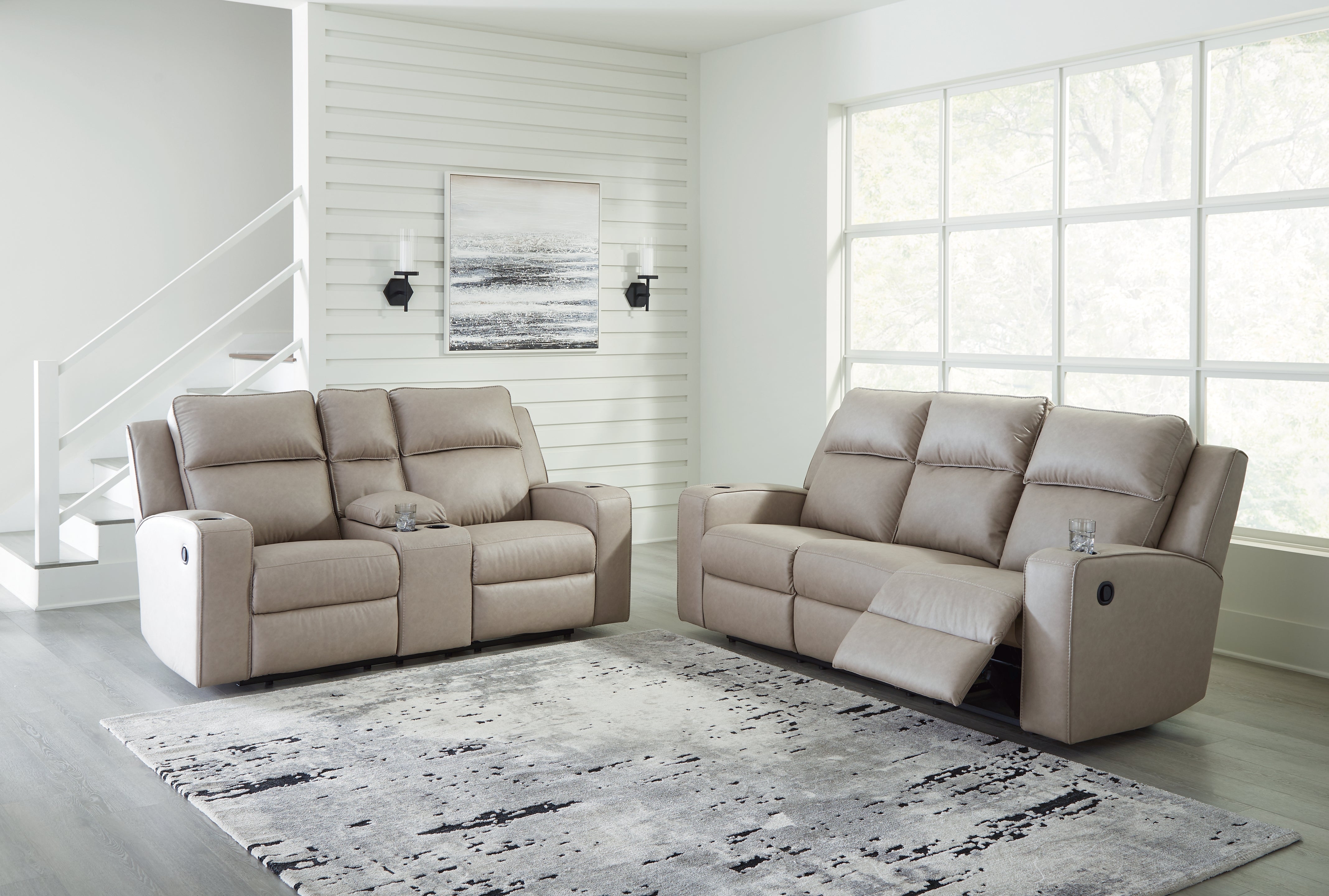 Furniture City Laplace - Ashley Furniture - Lavenhorne Reclining Sofa and Loveseat - Reclining Sofa and Loveseat - 63307U1