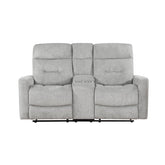 Lyndon - Double Reclining Loveseat With Center Console - Gray