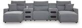 Furniture City Laplace - Ashley Furniture - ModMax II 5-Piece Power Reclining Sectional with Chaise - 5-Piece Power Reclining Sectional with Chaise - 65906S15