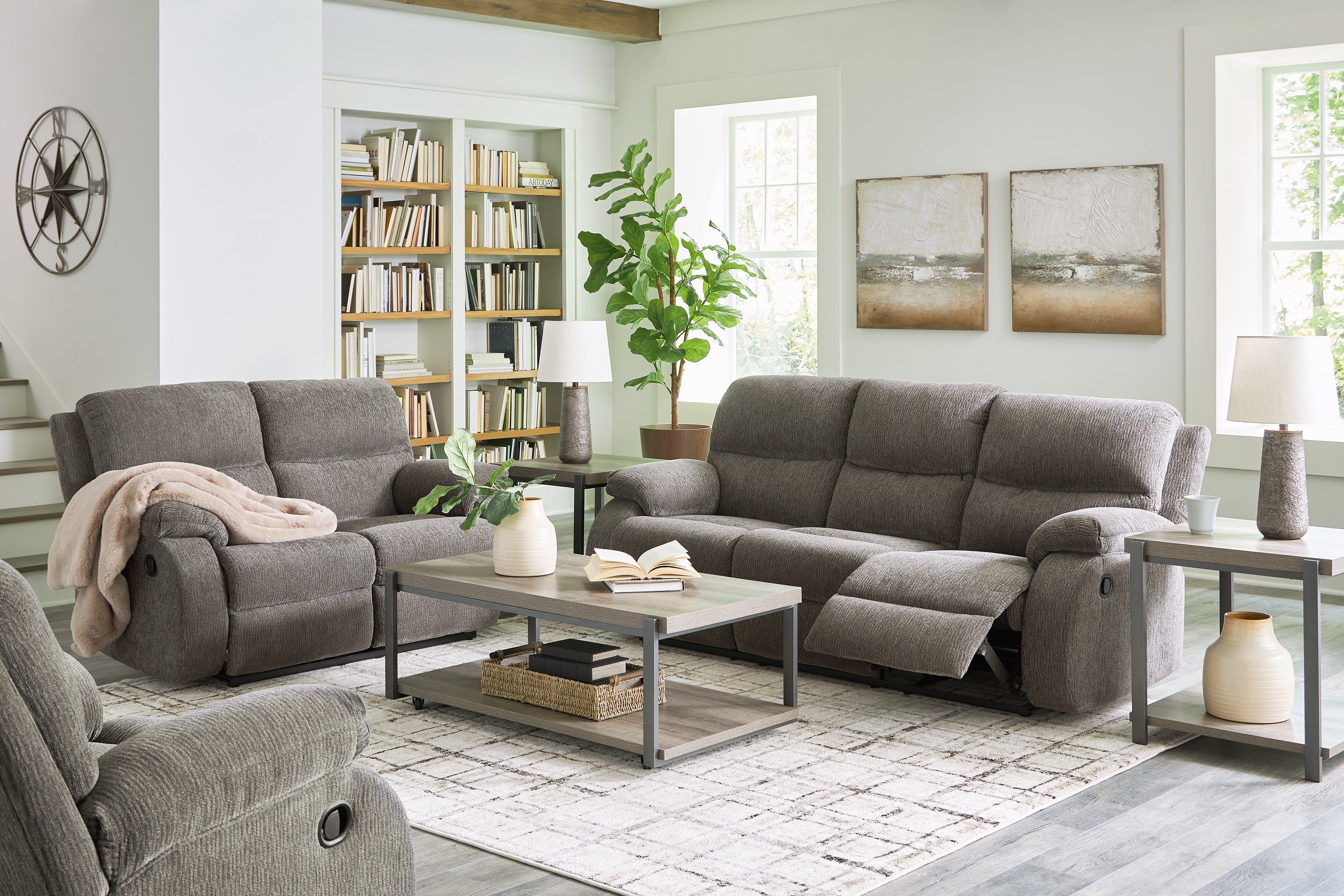 Furniture City Laplace - Ashley Furniture - Scranto Reclining Sofa, Loveseat and Recliner - Reclining Sofa, Loveseat and Recliner - 66502U3