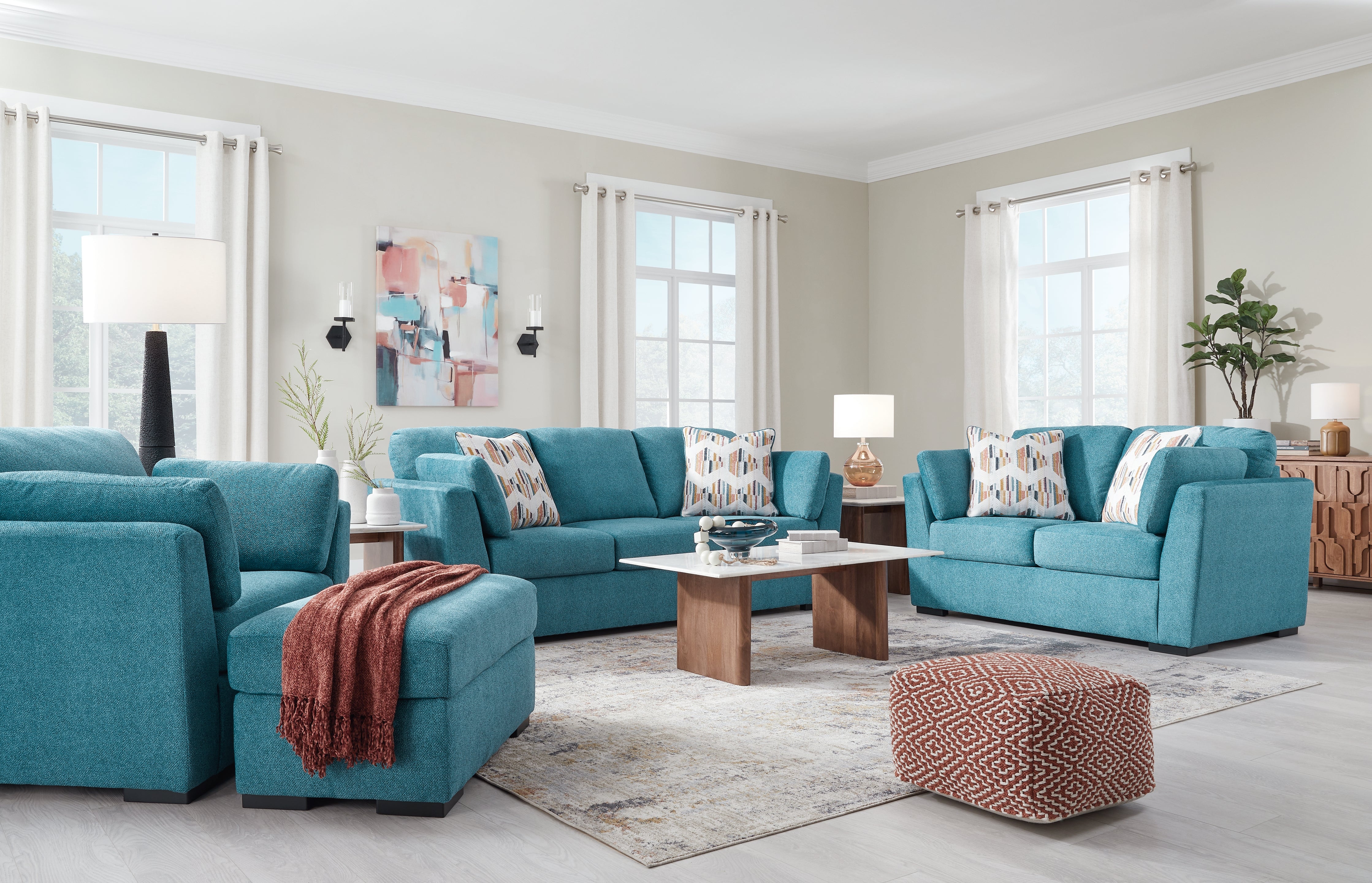 Furniture City Laplace - Ashley Furniture - Keerwick Sofa, Loveseat, Oversized Chair and Ottoman - Sofa, Loveseat, Oversized Chair and Ottoman - 67507U3