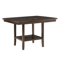 Balin - Counter Height Table With Lazy Susan - Dark Brown