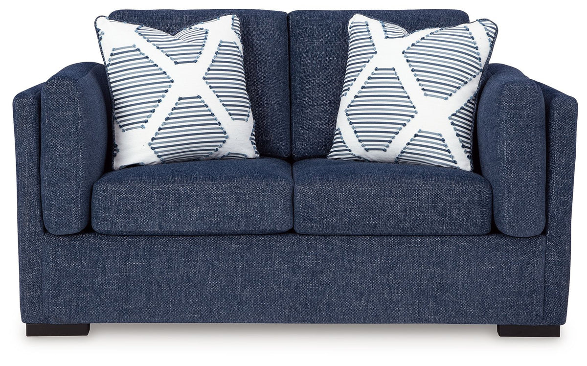 Evansley - Loveseat - Navy