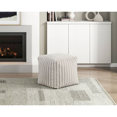 Easley - Simpsonville Pouf - Off White