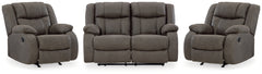 Furniture City Laplace - Ashley Furniture - First Base Reclining Loveseat and 2 Recliners - Reclining Loveseat and 2 Recliners - 68804U3