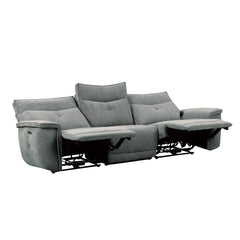 Tesoro - 3 Piece Power Double Reclining Sofa - Dark Gray