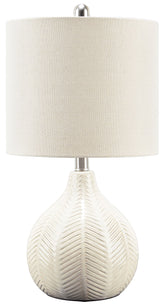 Rainermen - Ceramic Table Lamp - Off White