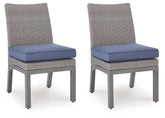 Half Moon Beach - Side Chair With Cushion (Set of 2) - Blue / Gray