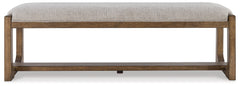 Cabalynn - Large Uph Dining Room Bench - Oatmeal / Light Brown
