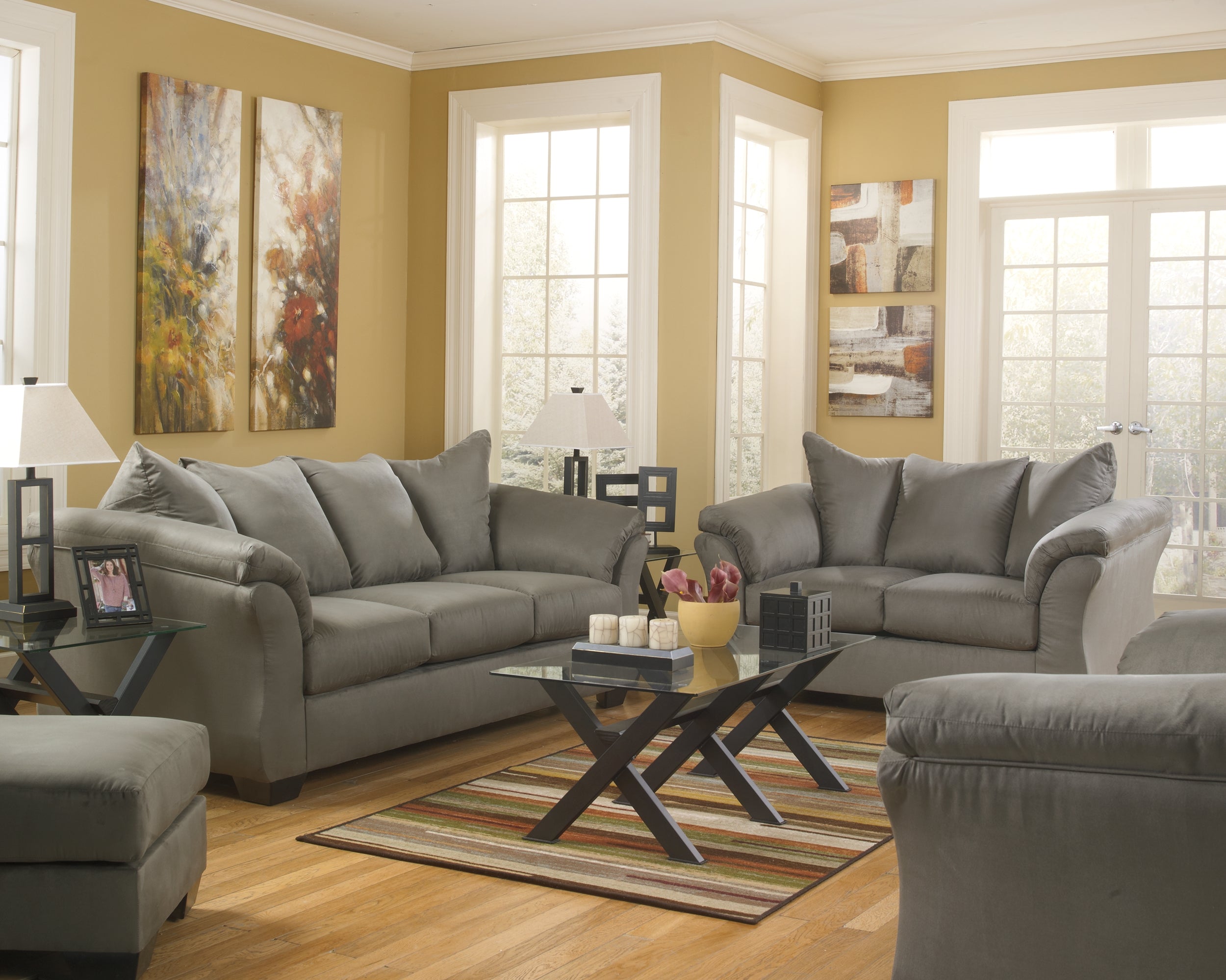 Furniture City Laplace - Ashley Furniture - Darcy Sofa, Loveseat, Chair and Ottoman - Sofa, Loveseat, Chair and Ottoman - 75005U9