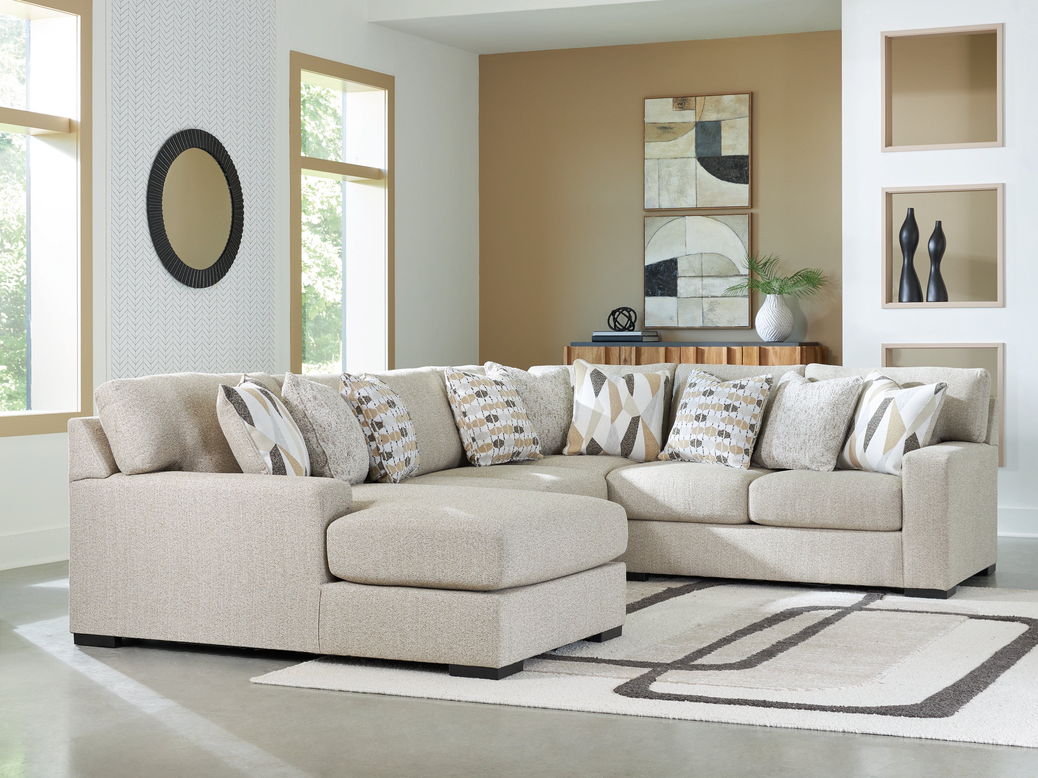Furniture City Laplace - Ashley Furniture - Laurelgrove 4-Piece Sectional with Chaise - RAF 4-Piece Sectional with Chaise - 75105S1