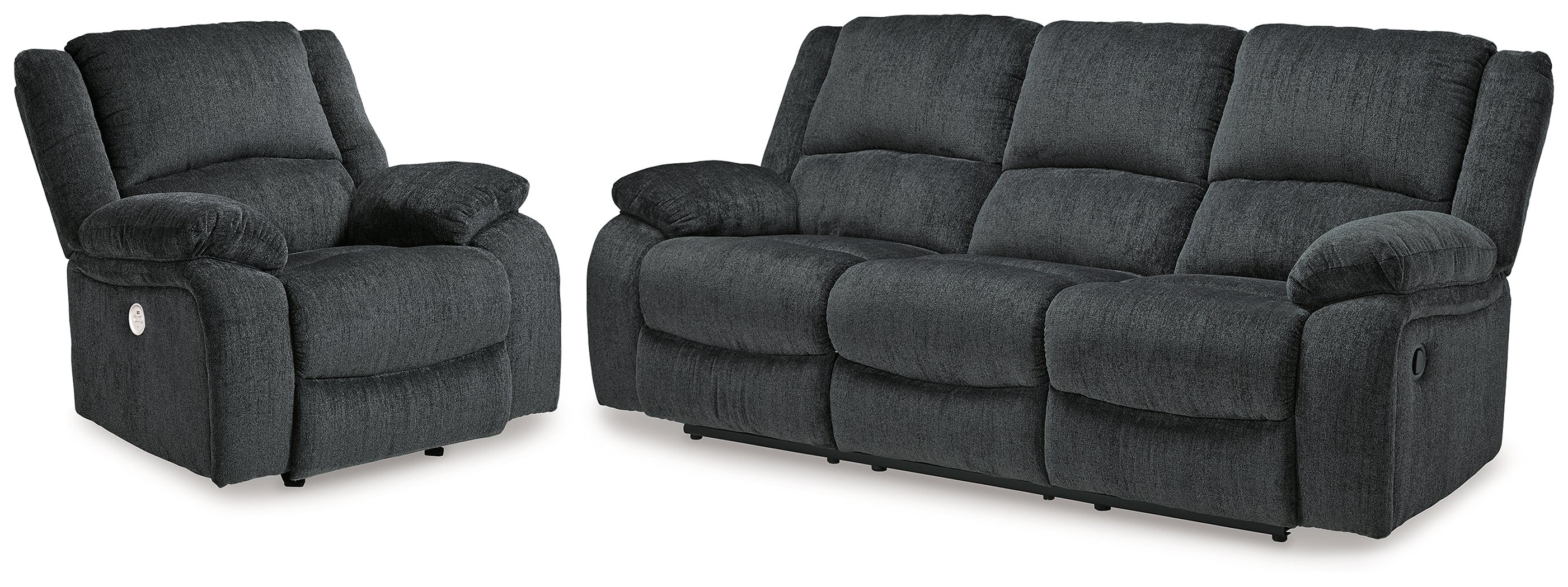 Furniture City Laplace - Ashley Furniture - Draycoll Reclining Sofa and Power Recliner - Reclining Sofa and Power Recliner - 76504U9