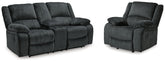 Furniture City Laplace - Ashley Furniture - Draycoll Reclining Loveseat with Console and Recliner - Reclining Loveseat with Console and Recliner - 76504U7