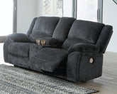 Furniture City Laplace - Ashley Furniture - Draycoll Power Reclining Loveseat with Console - DBL REC PWR Loveseat w/Console - 7650496