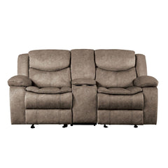 Bastrop - Double Glider Reclining Loveseat With Center Console