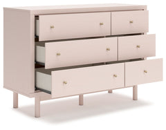 Wistenpine - Six Drawer Dresser - Blush