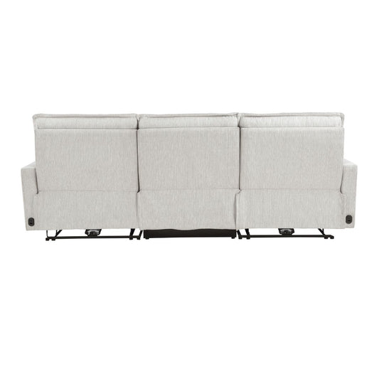 Salida - Power Double Reclining Sofa With Power Headrests - White