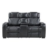 Apex - Power Double Reclining Loveseat With Center Console, Power Headrests, Storage Arms With Cup Holders, Wireless Charger, Air Massage And Heat, LED Lighting And Charging Ports