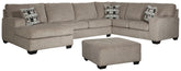 Furniture City Laplace - Ashley Furniture - Ballinasloe 3-Piece Sectional with Ottoman - 3-Piece Sectional with Ottoman - 80702U1