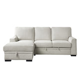 Morelia - 2 Piece Sectional With Pull-Out Bed And Chaise With Hidden Storage