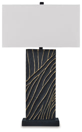 Bartlen - Poly Table Lamp - Black / Gold Finish