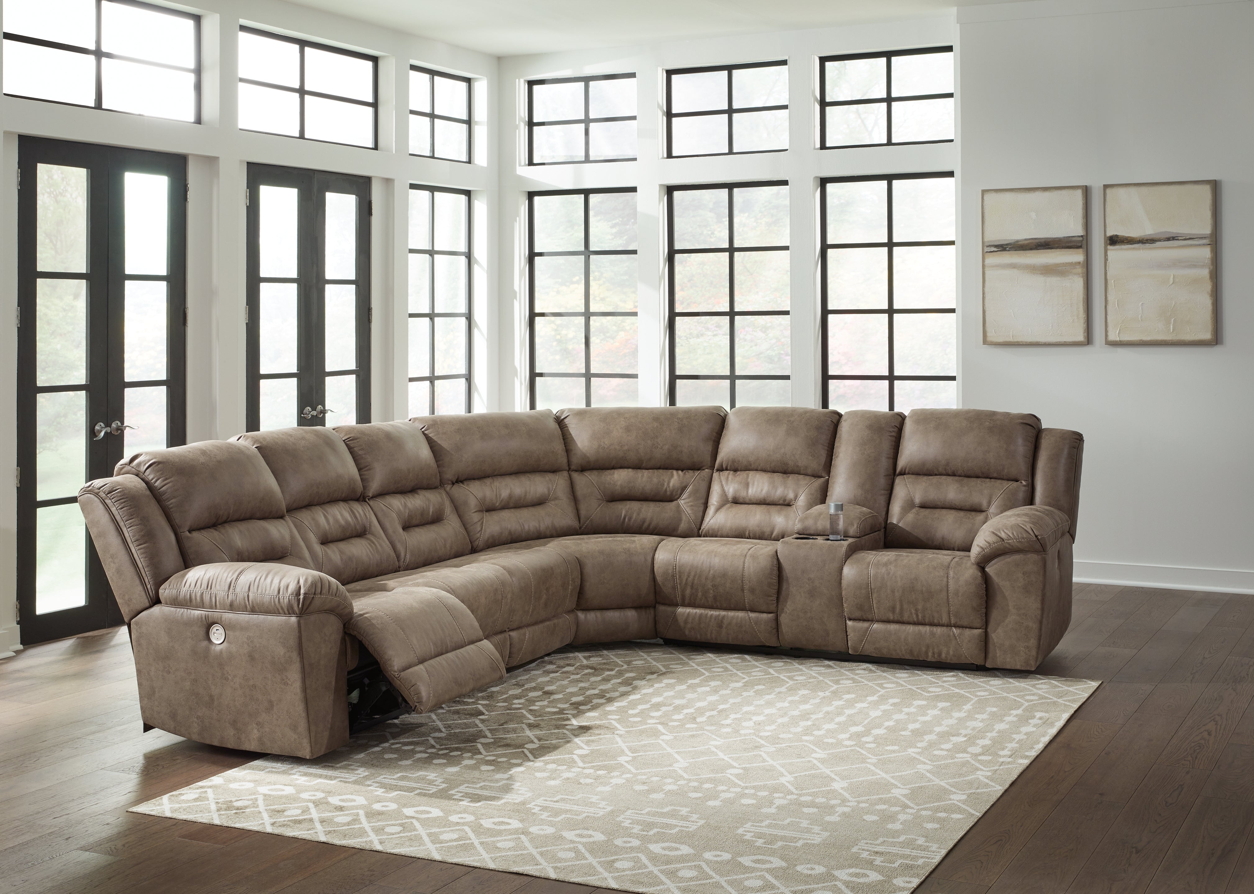 Furniture City Laplace - Ashley Furniture - Ravenel 4-Piece Power Reclining Sectional - 4-Piece Power Reclining Sectional - 83106S4