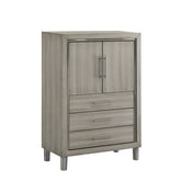 Lennox - Door Chest With Shoe Storage & LED Light - Gray