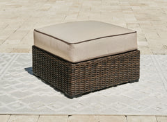Coastline Bay - Ottoman With Cushion - Brown