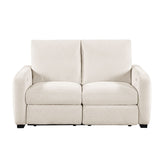 Vera - Power Double Reclining Loveseat With USB Charging Ports - Beige