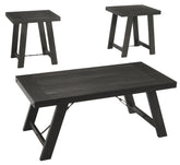Noorbrook - Occasional Table Set (Set of 3) - Black / Pewter