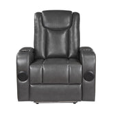 Turbo - Power Reclining Chair With Wireless Charger - Gray
