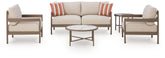 Bluff Trail - Loveseat, Lounge Chairs, Tables Set (Set of 5) - Beige