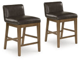 Cabalynn - Upholstered Barstool (Set of 2) - Two-tone Brown
