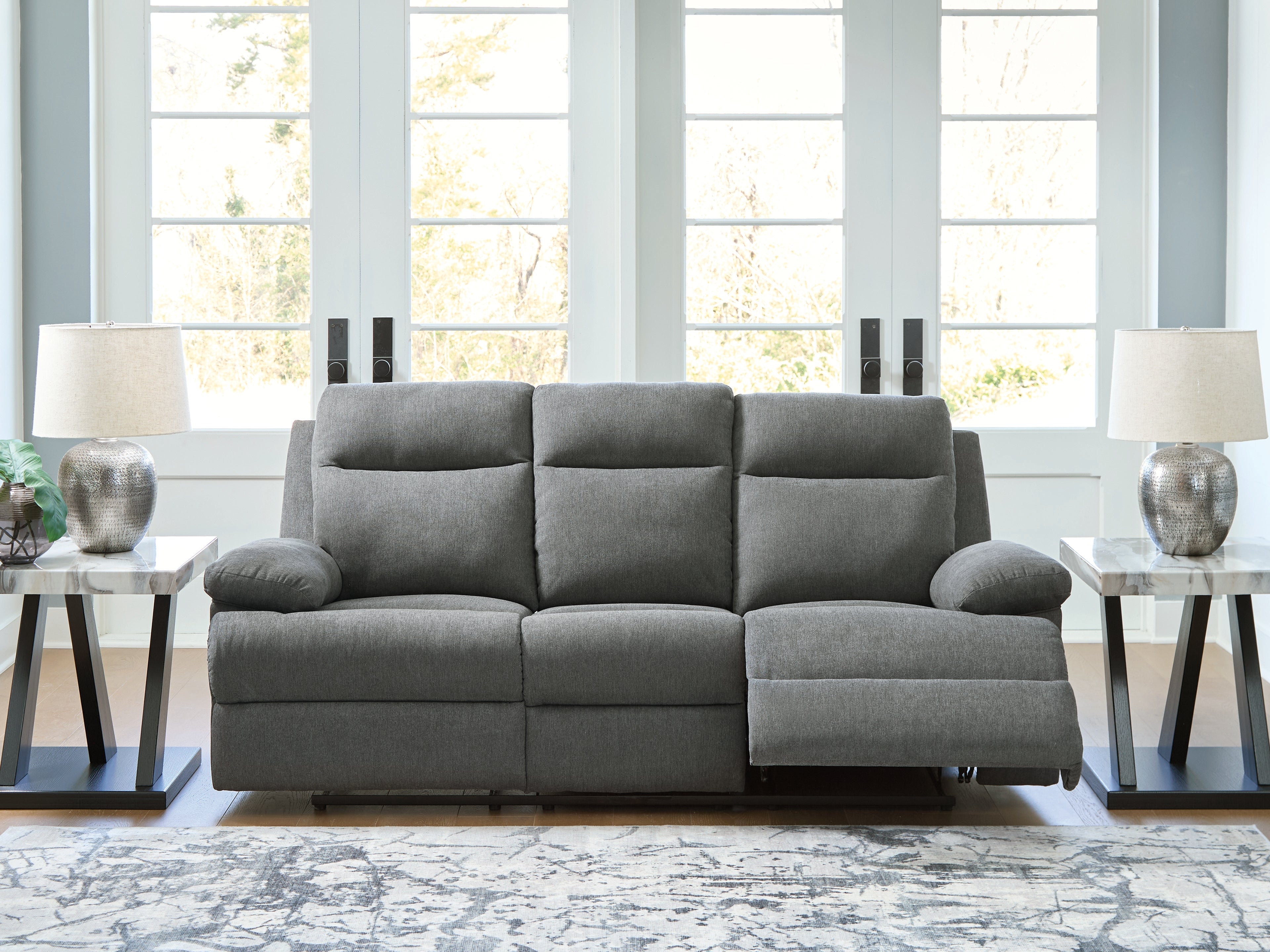 Furniture City Laplace - Ashley Furniture - Side-Swipe Reclining Sofa with Drop Down Table - REC Sofa w/Drop Down Table - PC9140689