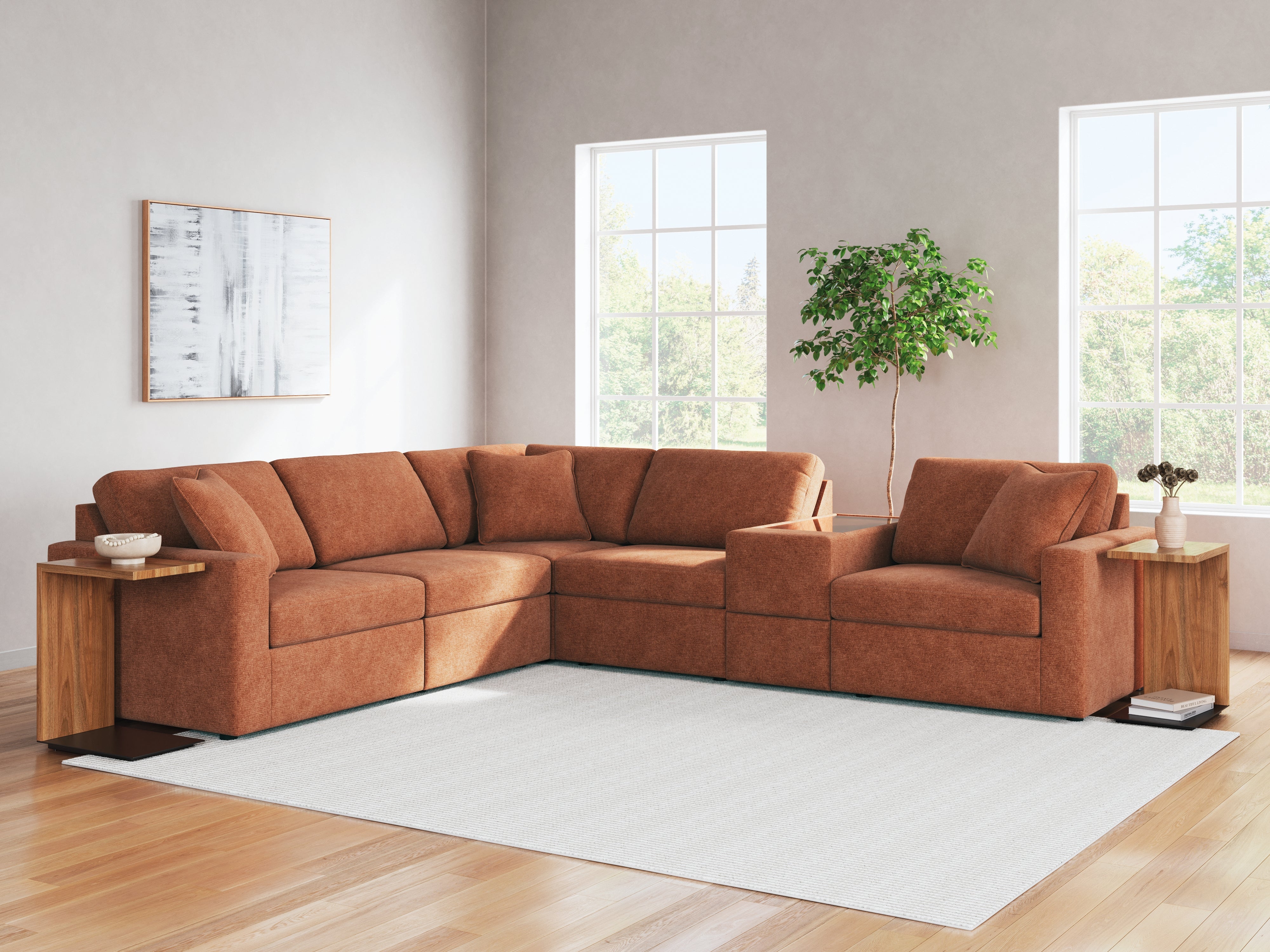Furniture City Laplace - Ashley Furniture - Modmax 6-Piece Sectional - RAF 6-Piece Sectional - 92102S7