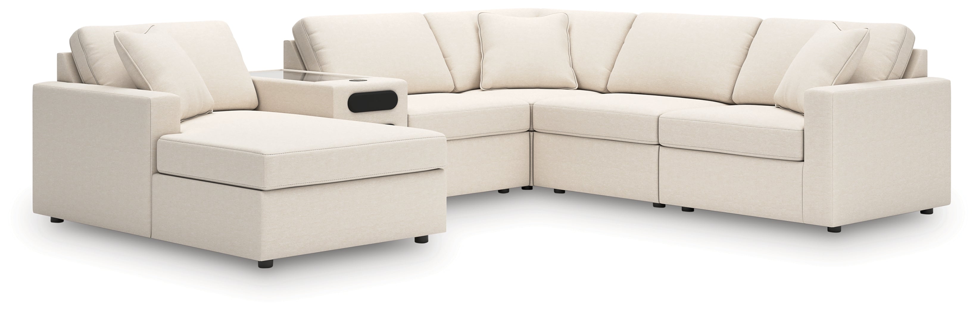 Furniture City Laplace - Ashley Furniture - Modmax 6-Piece Sectional with Audio System and Chaise - RAF 6-Piece Sectional with Audio System and Chaise - 92103S50