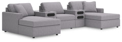Furniture City Laplace - Ashley Furniture - Modmax 5-Piece Sectional with Chaise and Audio Console - RAF 5-Piece Sectional with Chaise and Audio Console - 92104S47