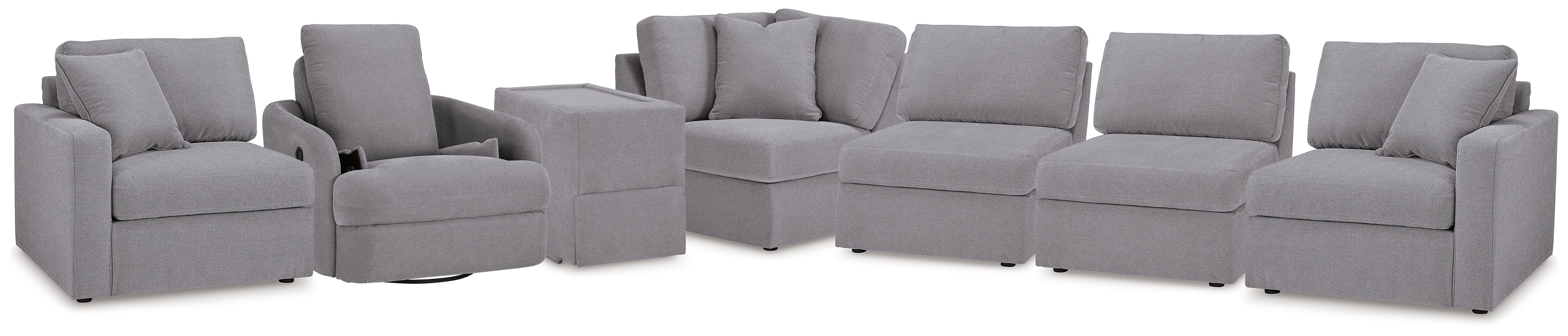 Furniture City Laplace - Ashley Furniture - Modmax 6-Piece Sectional and Swivel Glider Recliner - 6-Piece Sectional and Swivel Glider Recliner - 92104U17
