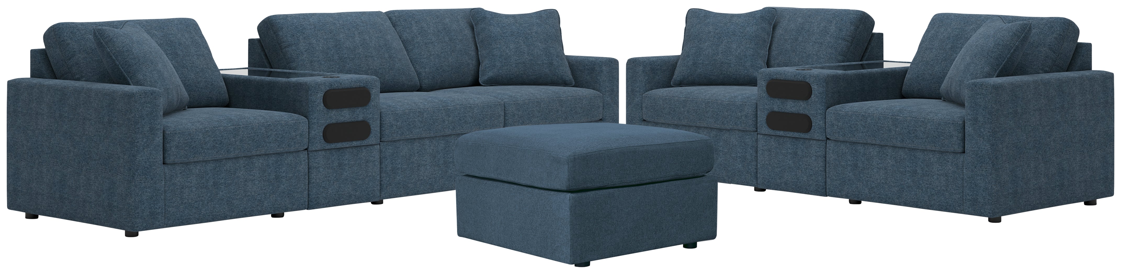 Furniture City Laplace - Ashley Furniture - Modmax 4-Piece Sectional Sofa, 3-Piece Sectional Loveseat and Ottoman - 4-Piece Sectional Sofa, 3-Piece Sectional Loveseat and Ottoman - 92121U25