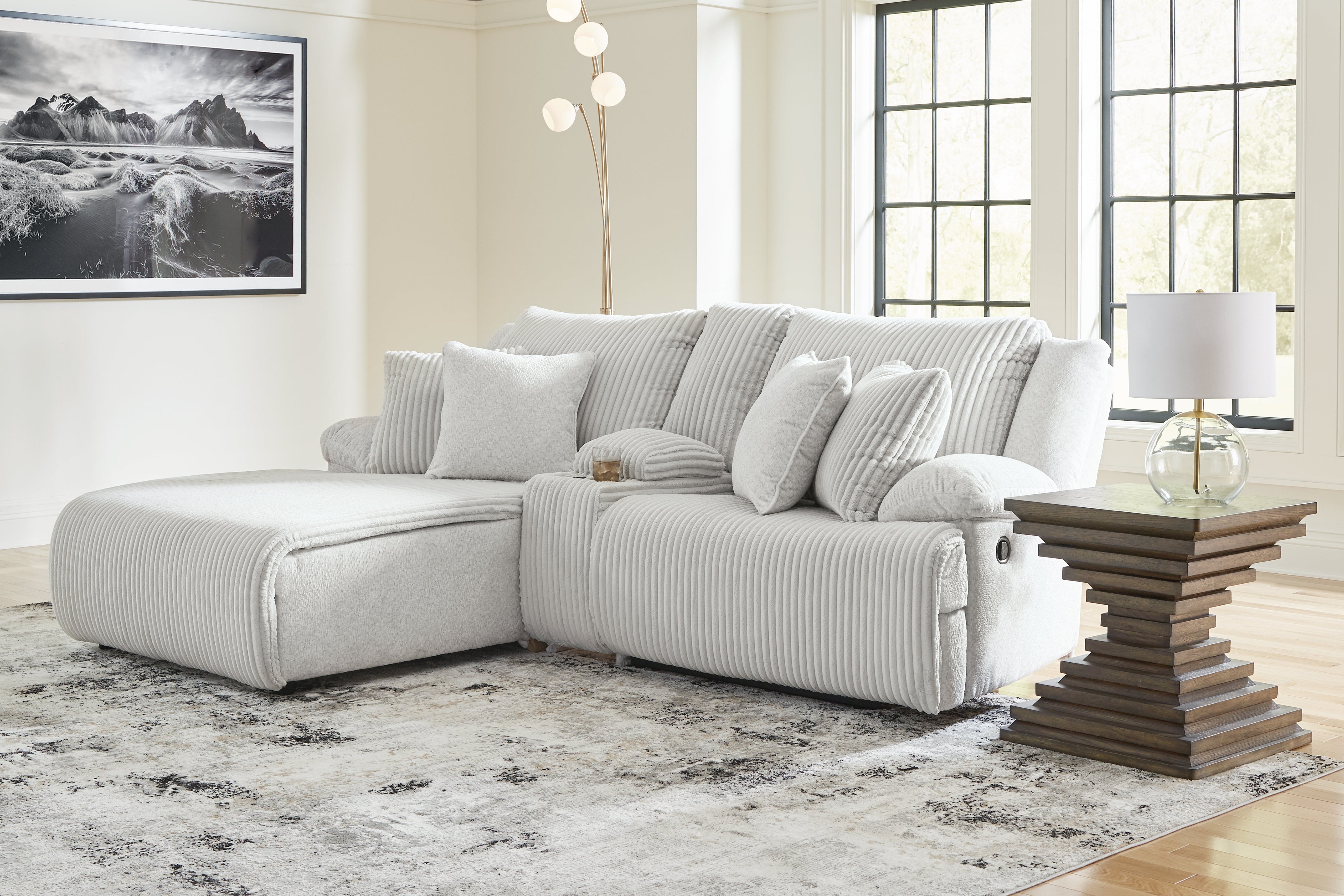 Furniture City Laplace - Ashley Furniture - Top Tier 3-Piece Reclining Sectional Sofa with Chaise - 3-Piece Reclining Sectional Sofa with Chaise - 92706S5