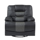 Fabian - Swivel Glider Reclining Chair - 2-Tone Gray (Gray / Dark Gray)