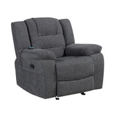 Redondo - Glider Recliner With Heat And Massage - Dark Gray