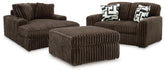 Furniture City Laplace - Ashley Furniture - Midnight-Madness Loveseat, Oversized Chaise and Ottoman - Loveseat, Oversized Chaise and Ottoman - 98104U3