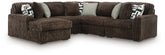 Furniture City Laplace - Ashley Furniture - Midnight-Madness 5-Piece Sectional with Chaise - RAF 5-Piece Sectional with Chaise - 98104S21